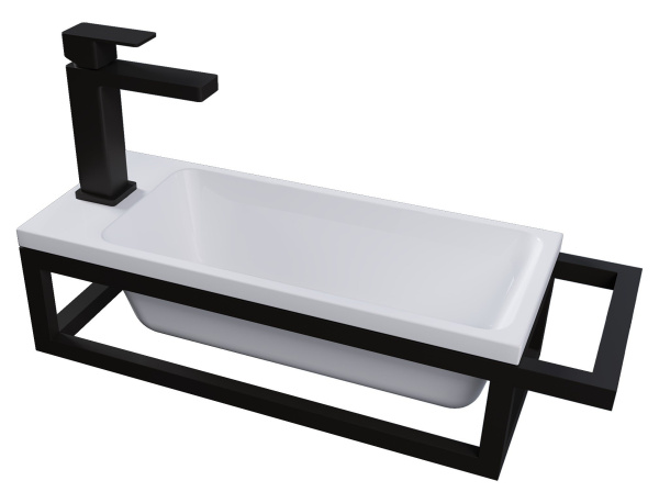 Консоль подвесная Grossman МЕТРИС-50 см, полотенцедержатель справа